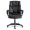Alera Fraze Series 17.71 in. to 21.65 in. Seat Height Executive High-Back Swivel/Tilt Bonded Leather Chair - Black